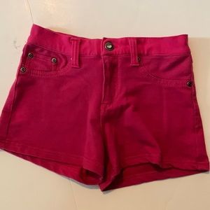 paper denim and cloth soft cotton shorts with zipper